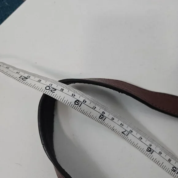 Fossil Brown Cow Hide Leather Crossbody Bag Medium Snap Closure Adjustable - Picture 13 of 16